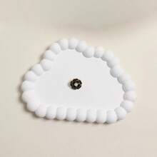[1pc Jewelry Display Tray] 1pc Plaster Jewelry Display Tray, Jewelry Tray, Exquisite White Ring Earrings Tray, Dressing Table Decoration Display Tray, Jewelry Display Decoration Photo Props, Jewelry Trays