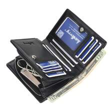 New Zipper Short Wallet Men's Multi-Card Fashion Vertical Mini Button Wallet Men's Card Bag Black Card Holders Waller Purse Men Anniversary Gift Gift For Men Gift For Men Gift For Men Gift For Men Gift For Men Gift For Men