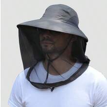 Outdoor Fishing Cap Anti Mosquito Insect Hat Fishing Hat Bug Mesh Head Net Face Protector Camping Hats Fishing Cap Anti Mosquito - Multicolor - View 8