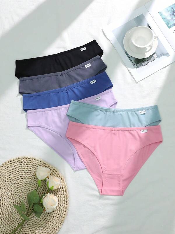 6pcs Plus Size Women Comfortable Casual Underwear
