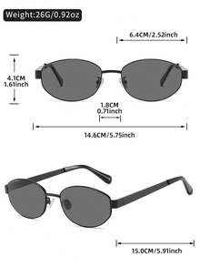 LINFEMAND 经典复古椭圆形不锈钢女士时尚眼镜，尼龙镜片，优雅时尚配饰，理想礼物