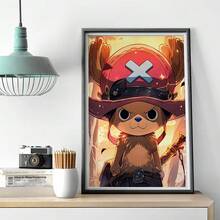 1 Stück Anime One Piece Chopper Poster, Cafe Bar Raum Wanddekoration, Heimdekoration, Flurbar Dekoration, ohne Rahmen - Verschiedenfarbig - Übersicht 11