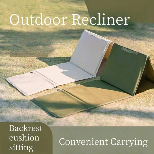 1 Stück Outdoor Camping Strandstuhl Multifunktions Camping Kissen Picknick Rückenkissen Bequemes faltbares Kissen Tragbarer Camping Faltstuhl mit Kissen, geeignet für Rasen, Strand, Garten oder Outdoor Lässig