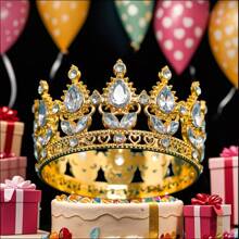 1 Peça Coroa de Rainha e Tiaras, Coroa de Princesa para Mulheres e Meninas, Tiara de Cristal para Noiva Princesa para Casamento e Festa