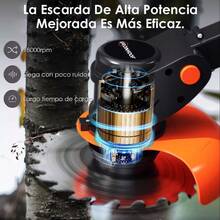 Mesin Pemotong Rumput Listrik Bergaya Oranye Pisau Multi-fungsi + 2 Baterai + Peralatan Penyiangan. Rumah tangga kecil mesin pemotong rumput listrik lithium mesin pemotong rumput halaman taman berkebun balkon luar ruangan - Naranja - Ver 6