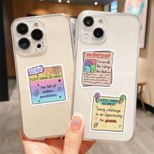 54pcs Mental Health Stickers Value Pack Cute Cartoon Stickers Cool Anime Stickers Handbook DIY Decoration Stickers Waterproof Mobile Phone Case Decoration Stickers