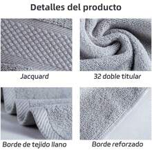 Juego de Toalla de baño Mano de 6 Piezas,Toallas de Mano, Algodón, Tamaño no estándar, Espesor Medio, Suave, de Secado Rápido, Absorbente, Secadora de Apoyo, Toallas para Baño, Cocina, SPA, Gimnasio - 1 - Ver 5