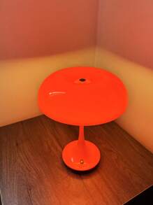 Luminária de mesa LED moderna em formato de cogumelo, design de plástico moderno, recarregável, 3 temperaturas de cor e regulável, adequada para quarto, sala de estar e decoração de casa, presente, decoração de feriados