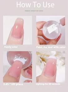 Transparente Silikon Nagel Stempel Form für französische Quadratnägel, Nail Art Stempeln, DIY transparenter Silikon Nagelschieber und Kratzer mit Gelatine Versiegelung, geeignet für schnelle Französische Spitzen Anwendung