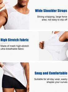 TAILONG Compression Shirt For Men Slimming Undershirt Body Shaper Tank Top For Gynomastica Sleeveless Shapewear Vest Men