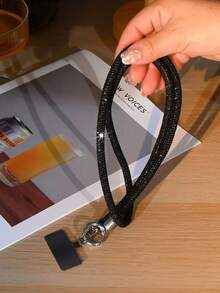 高级奢华全水钻斜链手链挂绳，多功能时尚百搭斜链带，可用作手机挂绳和腕带，坚固的防摔支架，带金属夹 - 彩色 - 查看 13