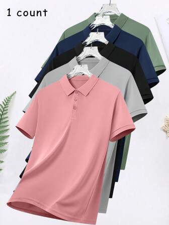 Summer Men's POLO Shirt, Made Of Quick-Drying Material, 3D Tailoring, Fit And Slim, Suitable For Business And Leisure, It Is The Best Gift For Men