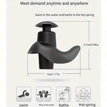 3/1 Paio di tappi per orecchie a spirale in silicone, aderenti, antiscivolo - Accessori per il nuoto per adulti, elementi essenziali per la spiaggia, accessori per la spiaggia, galleggianti per piscina