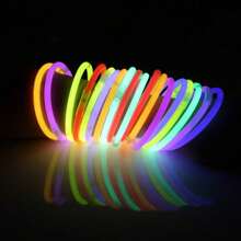 50pcs/100pcs Glow Sticks, Bracelets, Necklaces, Luminous Party Favors For Easter, Christmas, Halloween, Football Matches, Concerts