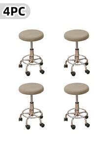 1/4/6pcs Round Bar Stool Covers, Stool Seat Slipcovers Round, Stool Covers Round 4 Packs Bar Stool Covers Stool Slipcover With Elastic Stool Cushion Round Bar Stool Seat Covers For Bar Round Chair, Removable Cushion Covers - Multicolor - View 20