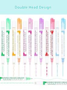 创意 3/6 色边框笔，带波浪形和荧光墨水，适用于 DIY 项目和标记曲线，多用途，适用于学校和办公室，学校用品，返校