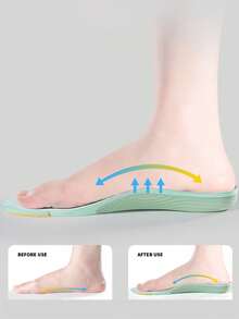 1 Pair Arch Support Sport Shoe Insoles, Breathable Sweat-Absorbing Shock Absorbing Outdoor Trainning Shoe Accessories Unisex, Gift Ideas - Pink Purple - View 5