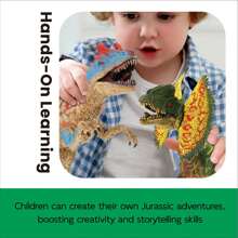 Juego de juguetes de dinosaurios gigantes, grandes juguetes de dinosaurios realistas para niños de 3 a 5 años - Regalos perfectos de dinosaurios para niños en cumpleaños - Figuras de juguete de dinosaurios con detalles pintados a mano - Figuras de dinosaurio gigantes
