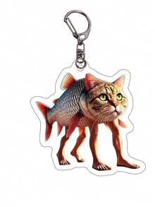 Tralalero Tralala Tung Tung Tung Sahur Brr Brr Patapim Meme Funny Italian Brain Rot Animals Acrylic Keychains Gift DIY Pendant Rizz Cat Meme Cartoon Cute Key Ring Funny Meme Bag Pendant Gift - Multicolor - View 17