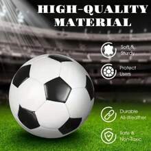 [Personnalisé] 1 Pièce Ballon de football, personnalisé avec votre texte, panneaux classiques noir et blanc, taille 5, ballon de football en PU de haute qualité - cousu à la machine, très élastique et durable, convient pour l'entraînement et les matchs des adultes, sports d'équipe, cadeaux, fans de football, Saint-Valentin, Fête des Pères, cadeaux commémoratifs, cadeaux de collection