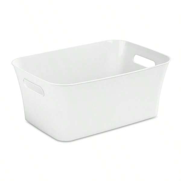 Medium Plastic Storage Bin White