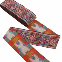 5cm Jacquard Ribbon Vintage Lace Trim Garment Bag Curtain Accessories Embroidered DIY Sewing Fabric