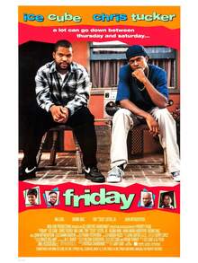 Friday Movie Poster Print Wall Art Ice Cube, Chris Tucker Canvas Painting Posters And Prints Wall Art Pictures For Living Room Decoration Optional Frame ,Wall Art With Frame - Multicolor - View 1