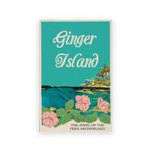 1 PIEZA Impresión artística de para viaje, póster moderno de la Flor del Desierto de la Isla de Jengibre, pintura de lienzo para decoración de salas de estar, dormitorios, comedores, con marcos opcionales