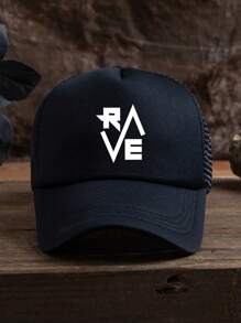 1 pieza Gorra de béisbol ajustable, transpirable y con malla impresa con logo RE, para uso diario, regalo para deportes al aire libre