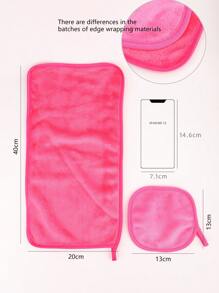 1pc/5pcs Reusable Makeup Removing Towel, Soft Microfiber Facial Cleansing Cloth With Hanging Loop, Gentle On Skin, Machine Washable, Color Random