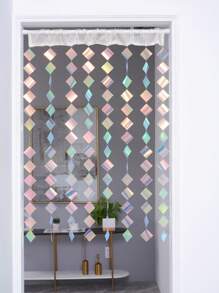 1 Set Multi-Color Gradient Radiant Sequin Door Curtains