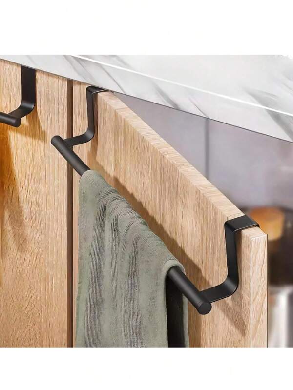 2 PIEZAS/1 PIEZA Estante colgante de acero inoxidable para puerta de cocina, toallero simple, estantería de almacenamiento para baño y sala de estar, perchero para ropa, adecuado para cocina, baño, etc.