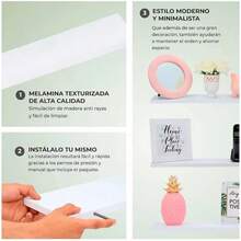 Estante Flotante Moderno Material de Melamina 15x30 (Nuevo Nogal) - Roble Mérida - Ver 8