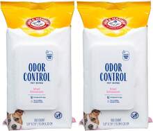 Arm &Amp; Hammer Dog Grooming Wipes - Natural Deodorizing Pet Wipe With Coconut - Travel Essential &Amp; Supplies For Dogs - Dog Whole Body &Amp; Face Cleaning - Odor Eliminator With Baking Soda Power - 100 Count - Odor Control Wipes - View 1