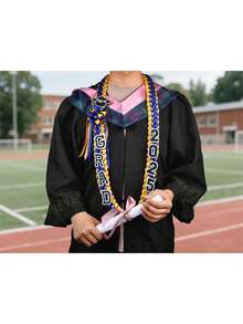 1pc Personalized Graduation Wreath, Personalized Text Grad Ribbon,Personalized Ribbon Wreath - Graduation Shawl And Logo,Handcrafted Satin Garland With Grad Cap, Customized Text Graduation Shoulder Strap, Customized Graduation Shawl Designed By You, Customized 2025 Grade Graduation Gift, Creative Graduation Gift,Grad Gifts - Latte Art - View 8