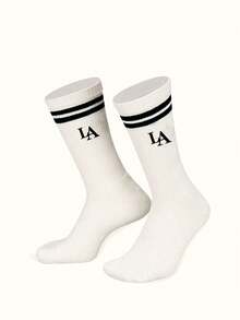 1/3/5 Pairs Back To School Anti-Bacterial & Odor Resistant Soft Knit Fabric Socks - Multicolor - View 13