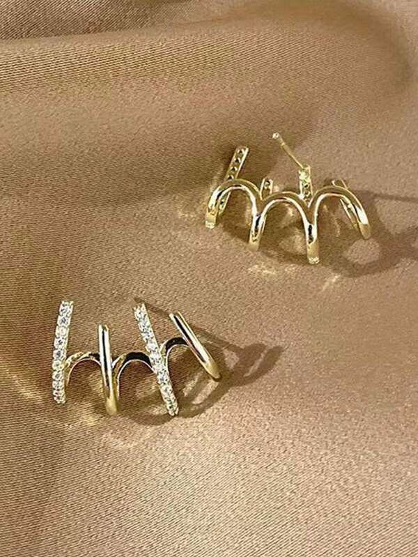 1 par de pendientes de botón de plata de ley 925 con 4 garras, adecuados para uso diario y de fiesta para mujeres, viene con caja de regalo