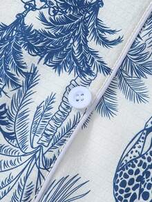 Giraffe & Monkey Print Short Sleeve Shorts Pajama Set For Women - Apricot - View 5