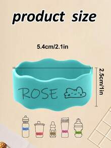 LICVIC 1pc Personalized Bottle Labels, Reusable Silicone Non-Slip Name Bands, Name Bands For Children's Bottles, Drinking Cups For Nursery Classrooms, Homes, Valentine Day, Valentine Day Decor Adhesive Stylish, Adorable, Colorful Custom, Personalized, Unique Ideal Gifts For Her Friends, Son, Daughter, School Students, Workers, Kids School, Home, Office Birthday Graduation, Multi-Functional, For Anniversaries, For Valentine's Day, For Mother's Day, For Father's Day, For Graduation, For Weddings, For Housewarming,Warm Ambience,Fall Decor,Elegant Living,Artful Living - Style 1 - View 3