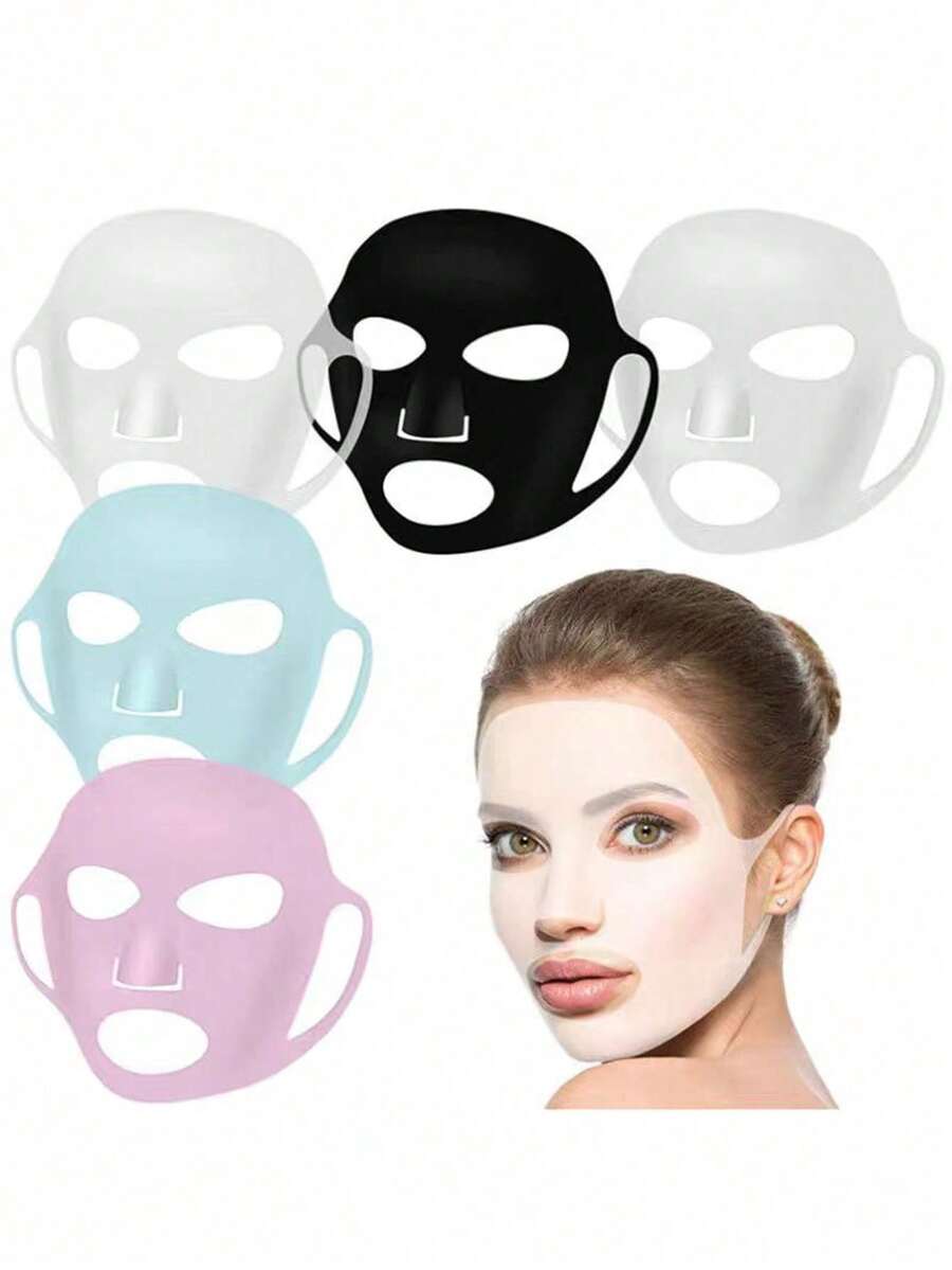 1pc Silicone Face Mask Holder - Reusable, Evaporation-Proof, Moisturizing Facial Mask Cover, Beauty Face Tool - Includes Travel