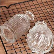 1 件小玻璃花瓶插花创意玻璃花瓶小盆栽花瓶适合日常使用、餐桌装饰、婚礼中心装饰、派对或家居装饰、生日毕业礼物 - 可用于插入小花束、装饰家中的小角落 - 無色 - 查看 5