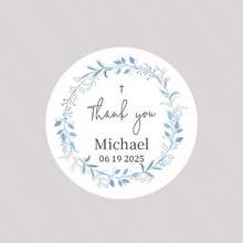 Pegatinas redondas personalizadas para recuerdos de , etiquetas personalizadas para recuerdos de , etiquetas de primera comunión, etiquetas de con rosas, etiquetas de agradecimiento, útiles escolares, regreso a la escuela - Multicolor - Ver 15