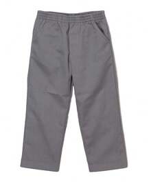 Boy's School Uniform Pants All Elastic Waist Pull-On - Grey - View 1