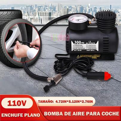 Compresor De Aire Para Auto Inflador De NeumáTicos EléCtrico Inflado RáPido Mini Compresor De Aire Compacto Bomba, MINI Inflador De NeumáTicos De Coche, Bomba De Compresor De Aire PortáTil, EléCtrica Para NeumáTicos De Coche, Bomba Compresora De Aire PortáTil Con ManóMetro Digital, Accesorios Para AutomóViles, Productos Para Exteriores, Adecuado Para AutomóViles, Motocicletas, Bicicletas, Tractores CortacéSped, Etc. Adecuado Para El Hogar, La Empresa, La Escuela, Viajes (Negro)