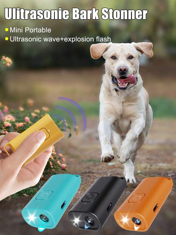 Mini repellente ultrasonico per cani, ricaricabile USB, batteria al litio polimero, dispositivo di addestramento per animali domestici, anti-abbaio, portatile e facile da trasportare, per prevenire il morso dei cani, per uso esterno, accessori per cani