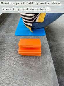 2 Stücke hochwertige faltbare Sitzkissen - feuchtigkeitsbeständiges tragbares Outdoor Sitzkissen für Camping, Angeln, Picknicks, Strand, Wandern - strapazierfähige Gras- und Blau-Outdoor-Kissenüberzüge von hoher Qualität