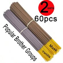 10,04 cala (25,5 cm) ręcznie robione kwiatowe kadzidełka w stylu vintage z bambusa, 12 zapachów popularnych wśród kobiet, czyste z niewielką ilością proszku, odpowiednie do domu, hotelu, studia jogi, długotrwały zapach i oczyszczanie powietrza, 30 sztuk/opakowanie