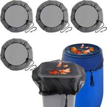 1 buc/2 buc plasă de protecție pentru butoi de ploaie neagră pentru grădină în aer liber, capac de protecție pentru rezervor de apă, potrivit pentru ecran de filtrare a butoiului de ploaie în aer liber, găleată de apă, plasă de insecte