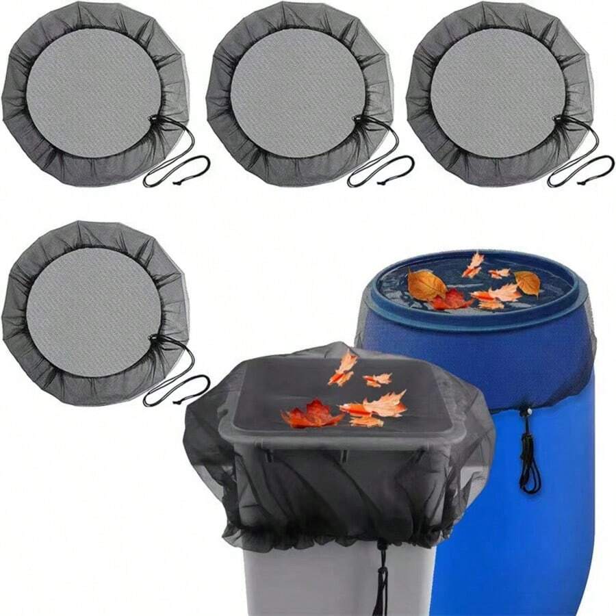 1 buc/2 buc plasă de protecție pentru butoi de ploaie neagră pentru grădină în aer liber, capac de protecție pentru rezervor de apă, potrivit pentru ecran de filtrare a butoiului de ploaie în aer liber, găleată de apă, plasă de insecte