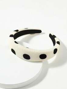 1 件女士时尚豹纹波尔卡圆点条纹头带，化妆头带 - 新款豹纹优雅简约头带 - 彩色 - 查看 10